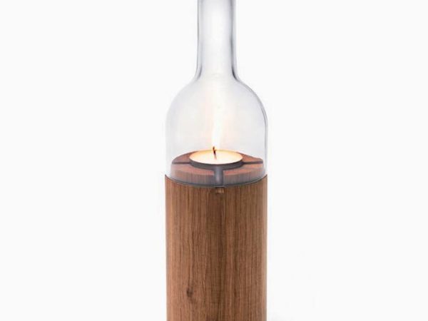 Wine bottle lantern